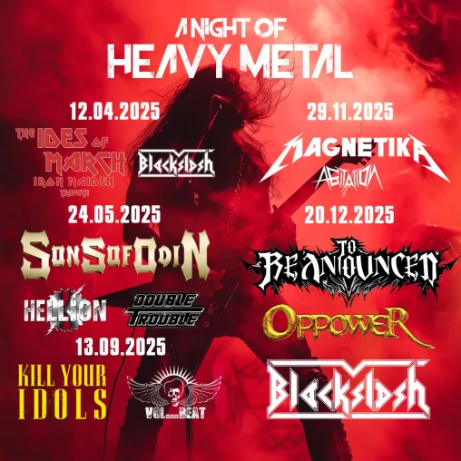 A Night of Heavy Metal – Das Programm für 2025 steht fest und der Vorverkauf läuft! Bild: A Night of Heavy Metal – Das Programm für 2025 steht fest und der Vorverkauf läuft!