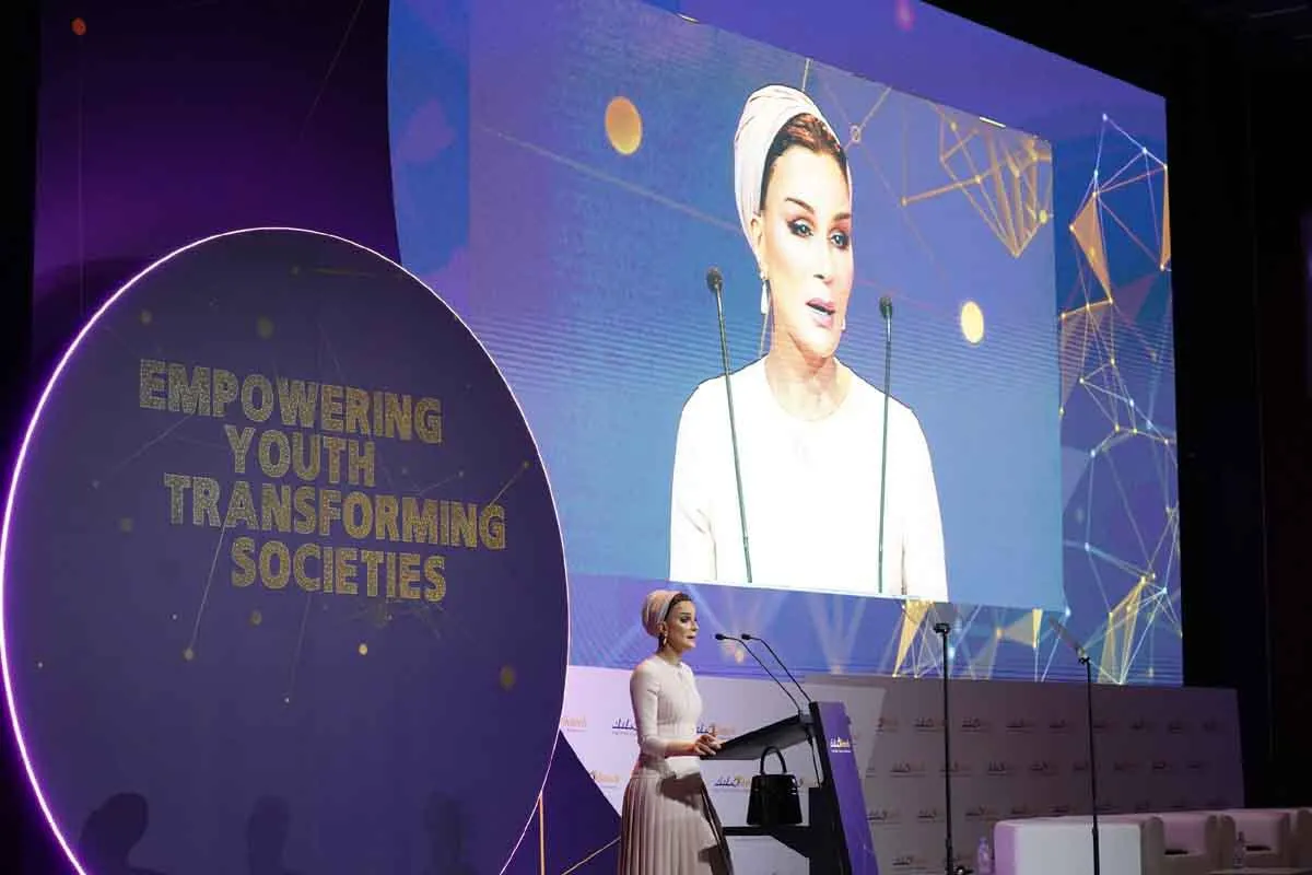 Eröffnungsrede von Her Highness Sheikha Moza bint Nasser (Foto: fischerAppelt, live marketing)