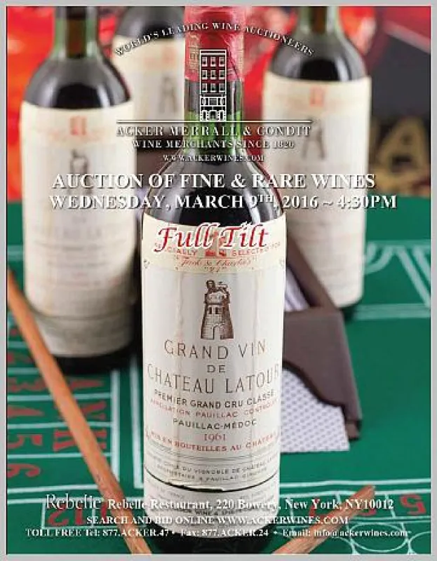 Acker Wine Auctions New York Catalog listed by Wine-Stocks