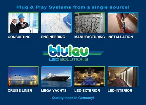 Bild: bluleu – LED solutions stellt erstmals auf der Schiffbaumesse SMM in Hamburg aus