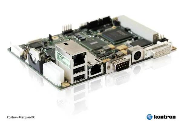 Bild: Kontron JRexplus-DC - Intel Atom Prozessor basierter 3,5 Zoll Single Board Computer mit PCI-104 Interface