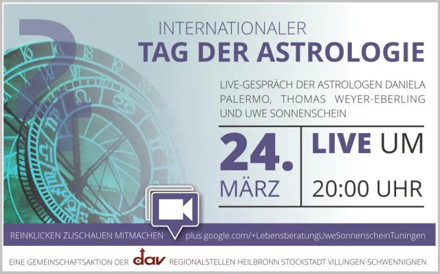 Bild: Live-Talk zum internationalen Tag der Astrologie
