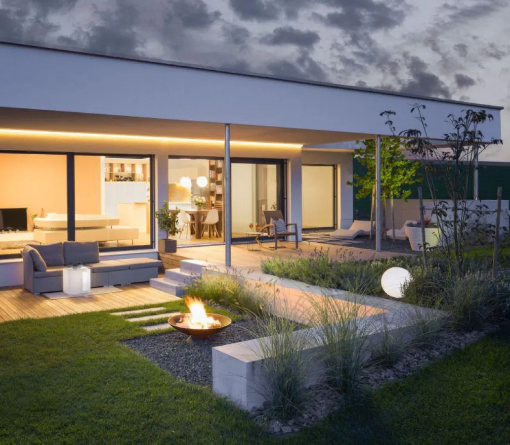 Ein Bungalow von Buchner Holzbaumeister - zum Wohnen auf Dauer. Foto: Buchner/LUMINA