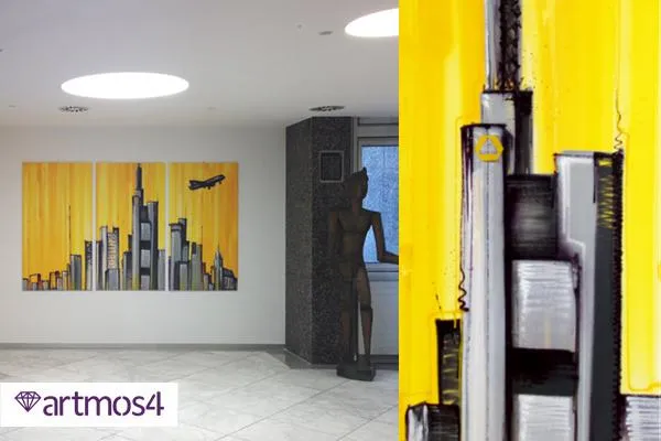 Bild: Leinwandgestaltung für Commerzbank Filiale am Frankfurter Flughafen