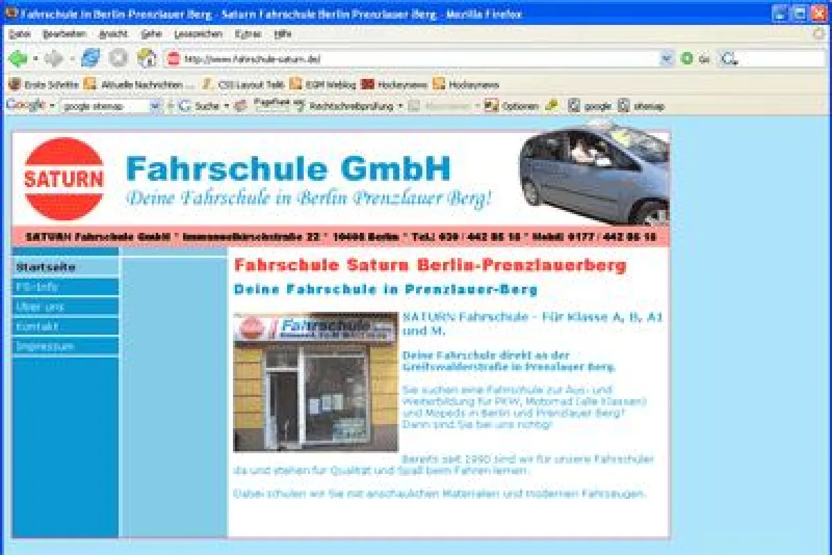 Saturn Fahrschule GmbH im Internet - Deine Fahrschule in Prenzlauer-Berg (Berlin)