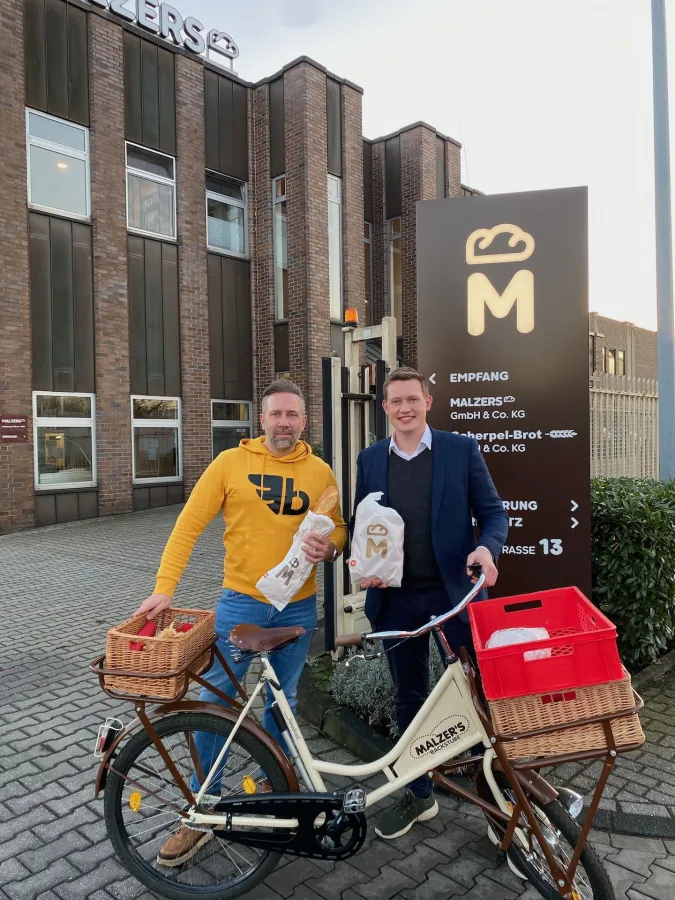 Bakerix-Gründer Mirco Grübel mit Christian Scherpel, Mitgründer Bakerix/GF MALZERS BACKSTUBE (© Bakerix GmbH)
