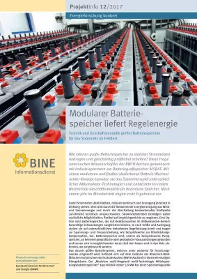 Bild: Großer Batteriespeicher im Feldtest