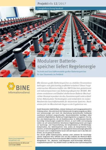 Bild: Großer Batteriespeicher im Feldtest