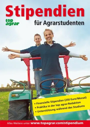 top agrar vergibt Stipendien an Agrarstudenten Bild: top agrar vergibt Stipendien an Agrarstudenten