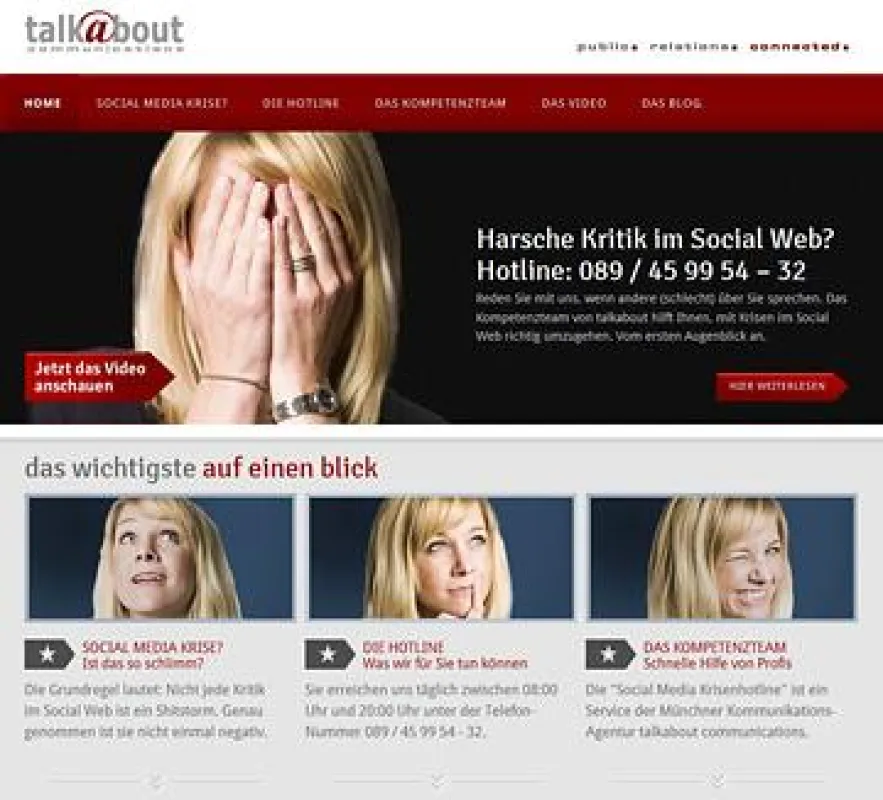 Die Microsite enthält Informationen zum neuen Angebot sowie Meinungsartikel und Beispiele