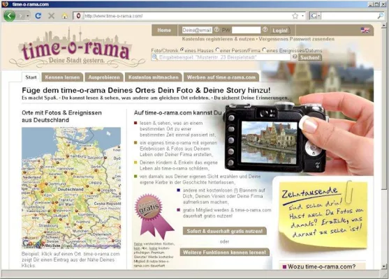 Bild: Stadtgeschichte-Sammlung time-o-rama.com mit mehreren neuen Funktionen