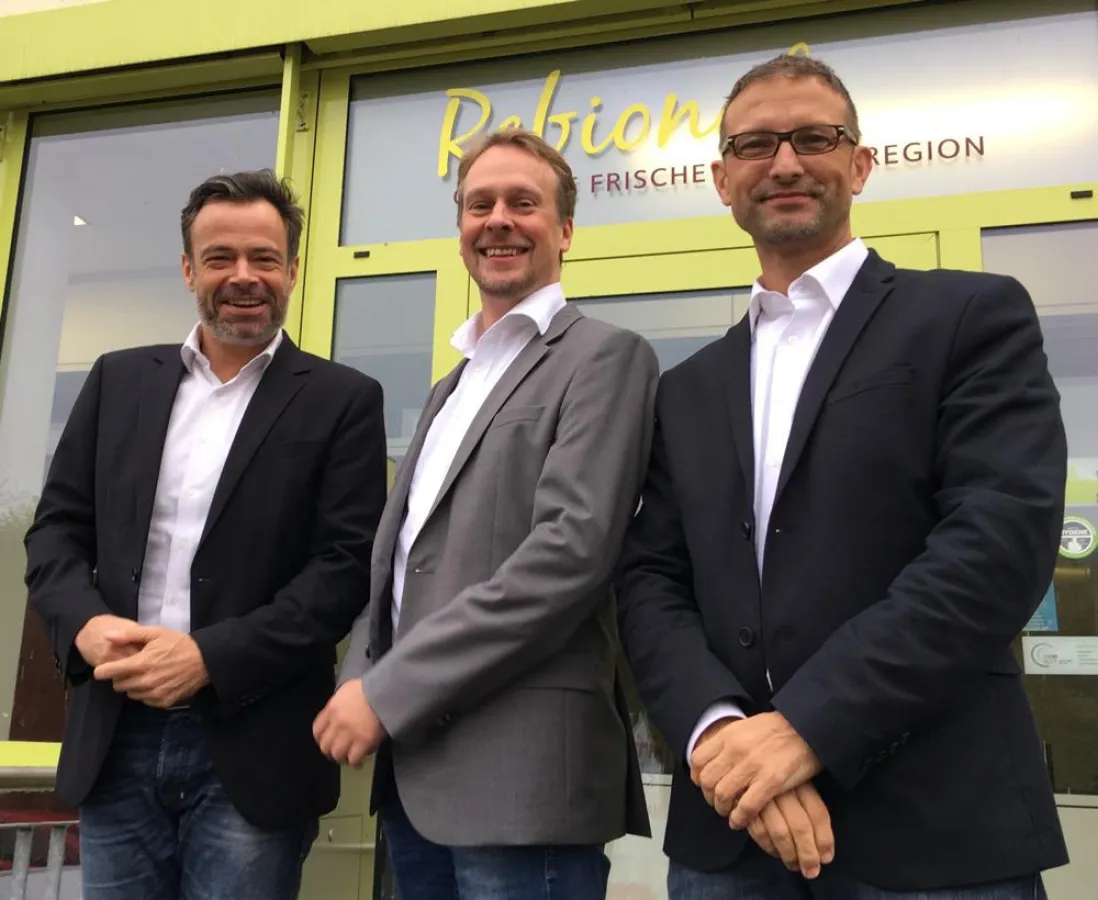 Die Rebional-Unternehmensleiter Oliver Kohl, Klaus Richter und Thomas Keßeler (v.r.n.l.)