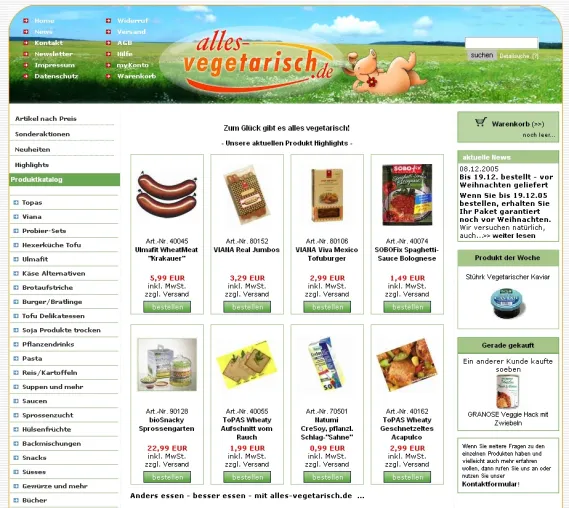 alles-vegetarisch.de – ein Festschmaus ohne Gewissensbisse Bild: alles-vegetarisch.de – ein Festschmaus ohne Gewissensbisse