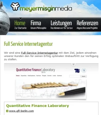 Bild: Quantitative Finance Laboratory Berlin: Drupalspezialist Meyer Misgin Media GmbH launcht Webportal