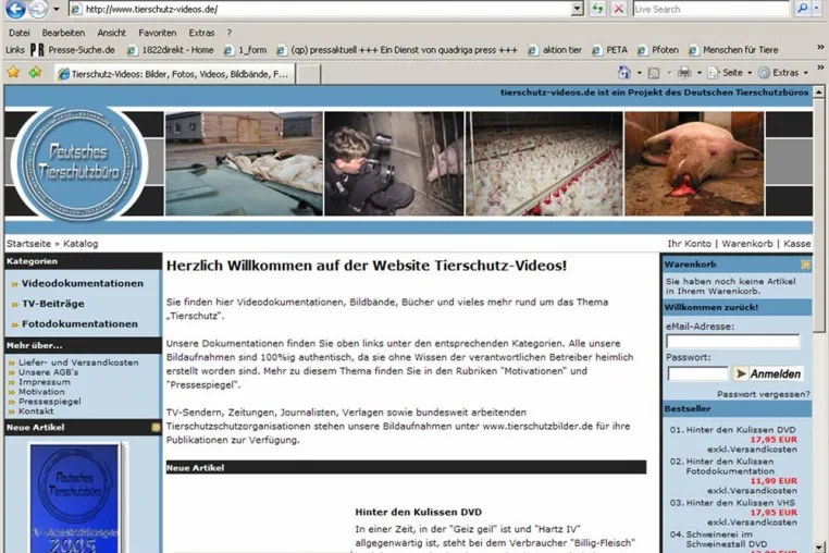 Bild: Verbraucher-Website geht online - Deutsches Tierschutzbüro stellt Tierschutz-Videos.de vor