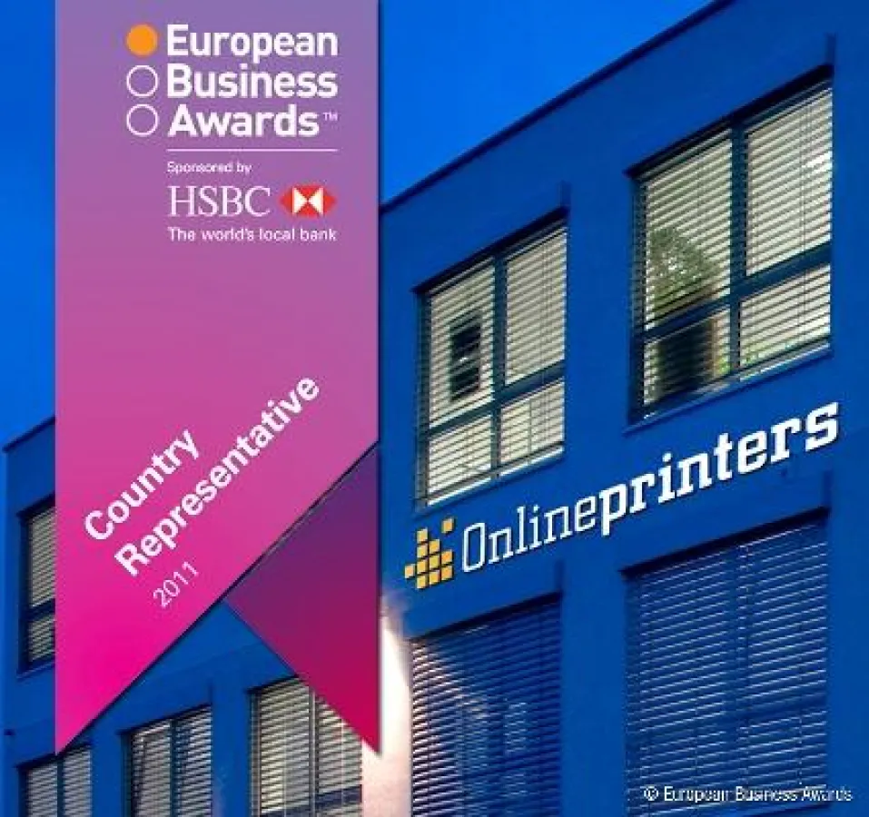 Onlineprinters GmbH für Deutschland nominiert (c) European Business Awards