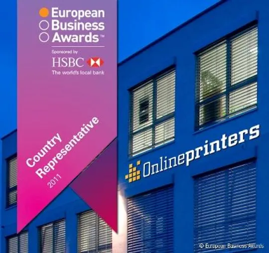 Bild: Onlineprinters GmbH für die European Business Awards 2011 nominiert