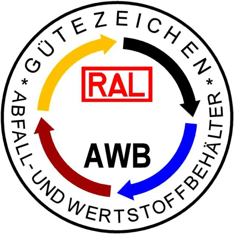RAL Gütezeichen Abfall- und Wertstoffbehälter, Bildnachweis: RAL