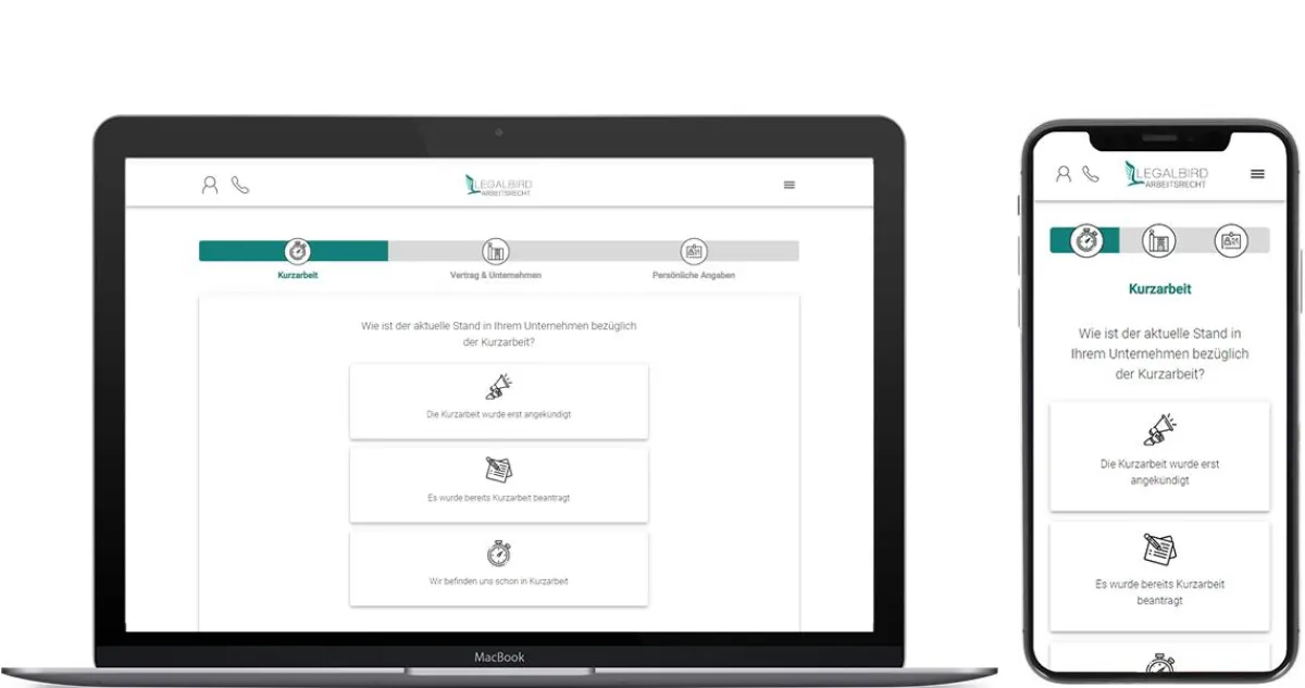 Der Legalbird Kurzarbeitsassistent erzeugt innerhalb weniger Minuten eine rechtliche Analyse