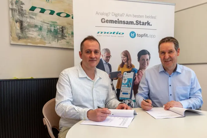 BGM-Dienstleister Topfit GmbH und Motio Verbundgesellschaft mbH schließen strategische Partnerschaft Bild: BGM-Dienstleister Topfit GmbH und Motio Verbundgesellschaft mbH schließen strategische Partnerschaft