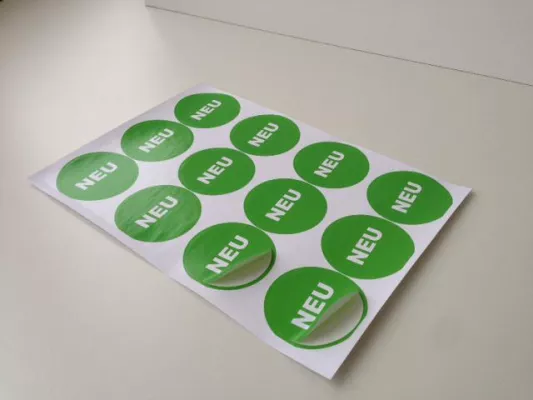 Produktneuheit beim Aufkleber online drucken Bild: Produktneuheit beim Aufkleber online drucken