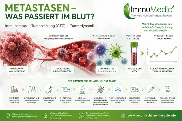 Metastasen im Fokus: Was Immunstatus und zirkulierende Tumorzellen über Krebs zeigen können Bild: Metastasen im Fokus: Was Immunstatus und zirkulierende Tumorzellen über Krebs zeigen können