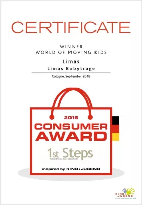 Ausgezeichnet: LIMAS erhält den Consumer Award der Kind + Jugend Bild: Ausgezeichnet: LIMAS erhält den Consumer Award der Kind + Jugend