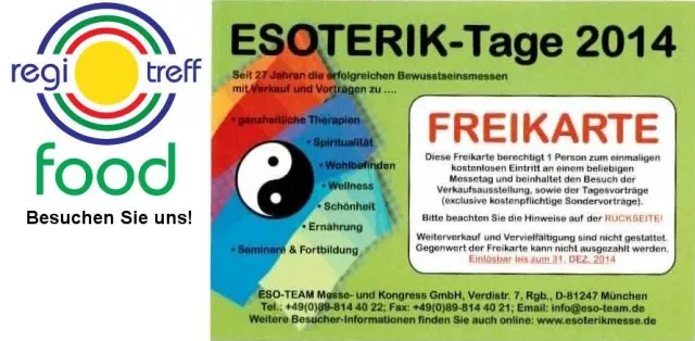 Bild: Gesundheitsberater von Regiotreff · Food auf den Esoterik Tage 2014 in Mannheim