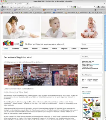 Barefoot-Concepts realisiert Internet-Auftritt für Happy Baby Hess in Ergolding Bild: Barefoot-Concepts realisiert Internet-Auftritt für Happy Baby Hess in Ergolding