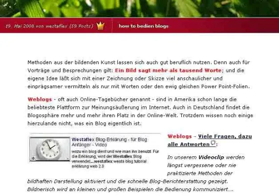 Bild: Blog schreiben lernen mit Westaflex
