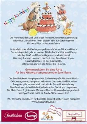 Bild: Happy Birthday Mick und Muck