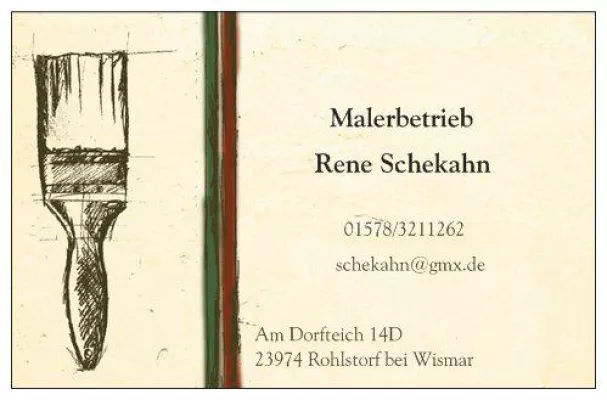 Bild: Neugründung Malermeister Rene Schekahn: der Maler für Wismar Schwerin Rostock Lübeck