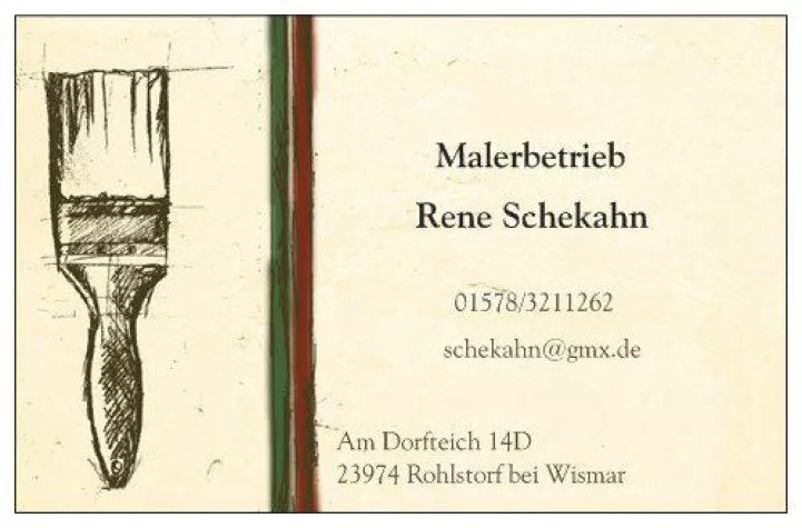 Bild: Neugründung Malermeister Rene Schekahn: der Maler für Wismar Schwerin Rostock Lübeck