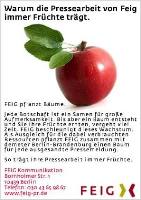 PR-Agentur pflanzt Bäume für Pressemeldungen Bild: PR-Agentur pflanzt Bäume für Pressemeldungen