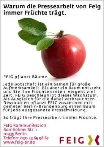Bild: PR-Agentur pflanzt Bäume für Pressemeldungen