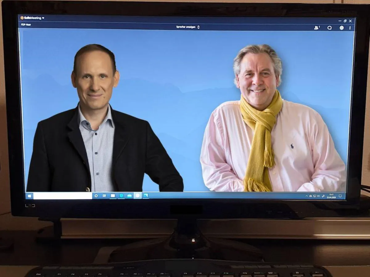 Albert Duin (r.) und Peter Siemsen (l.) diskutierten online über die Bewältigung der Corona-Krise.