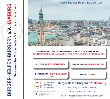 Bild: BÜRGER-HELFEN-BÜRGERN e.V. Hamburg freut sich auf den Aktionstag #Menschen stärken Menschen