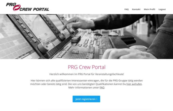 Bild: PRG XL Video startet Crew Portal in Deutschland