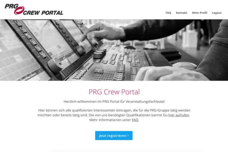 Bild: PRG XL Video startet Crew Portal in Deutschland