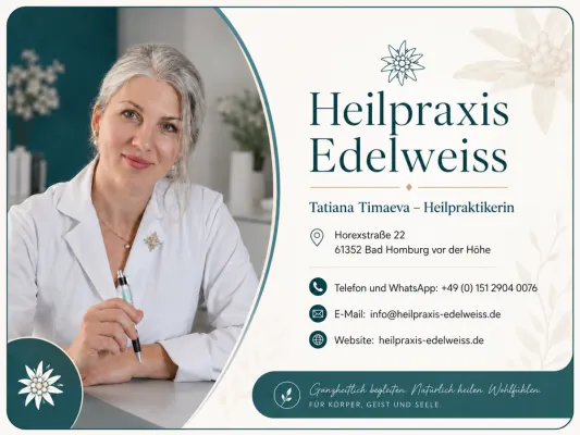 Heilpraxis Edelweiss in Bad Homburg präsentiert neuen Internetauftritt Bild: Heilpraxis Edelweiss in Bad Homburg präsentiert neuen Internetauftritt