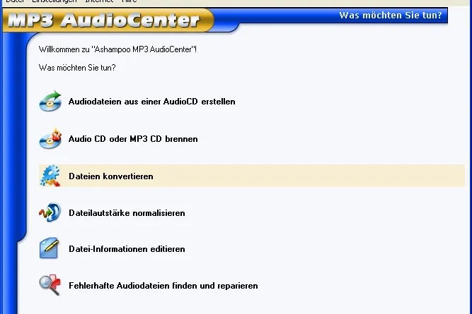 Ashampoo MP3 AudioCenter 1.64: Schaltzentrale für Musikfreunde Bild: Ashampoo MP3 AudioCenter 1.64: Schaltzentrale für Musikfreunde
