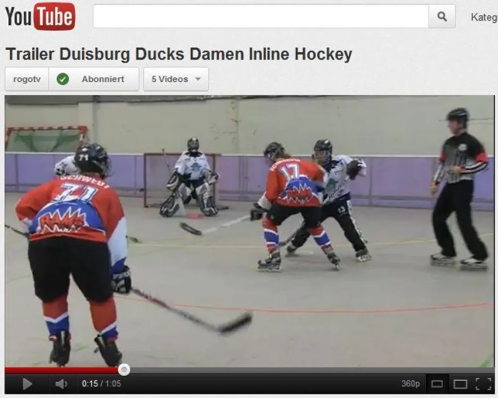 Inline Hockey Video 1. Damenmannschaft Duisburg Ducks