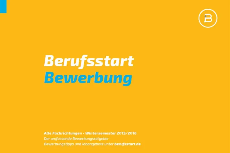 Bild: Berufsstart Bewerbung erscheint erstmalig zum Wintersemester
