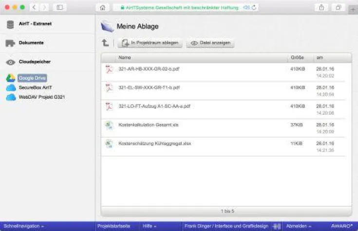 AWARO bindet Google Drive ein Bild: AWARO bindet Google Drive ein