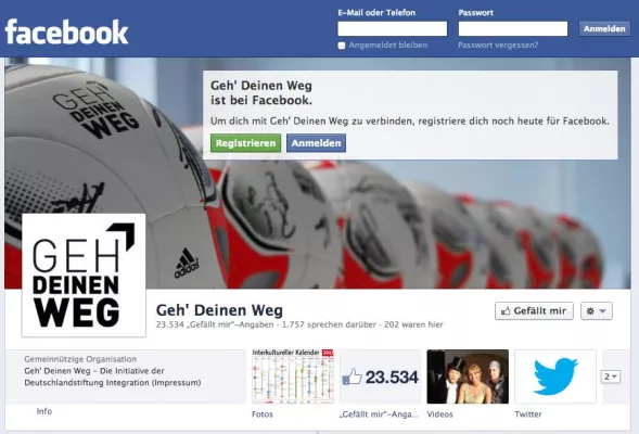 Bild: Geh‘ Deinen Weg Social Media Kampagne nominiert für den Politikaward 2012