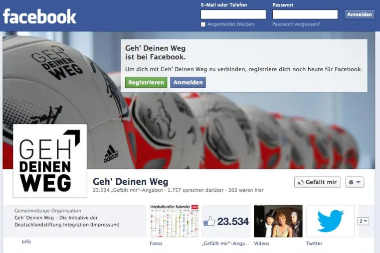 Geh‘ Deinen Weg Social Media Kampagne nominiert für den Politikaward 2012 Bild: Geh‘ Deinen Weg Social Media Kampagne nominiert für den Politikaward 2012