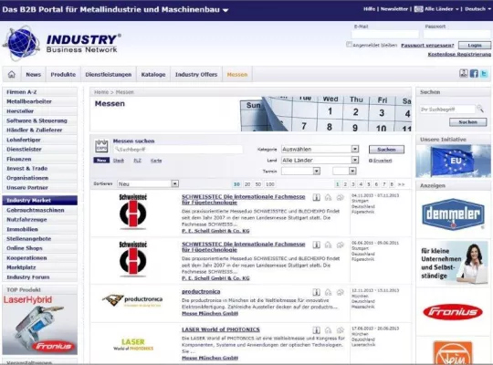 Bild: Online Messepräsentation mal anders auf dem INDUSTRY Business Network®