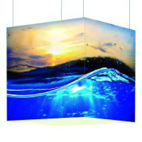 Bild: Deckenabhängung mit interner LED Beleuchtung, oder auch mit externer LED Beleuchtung