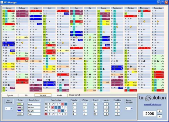 Bild: RPS-Manager 2.0: Events farbig im Jahreskalender planen