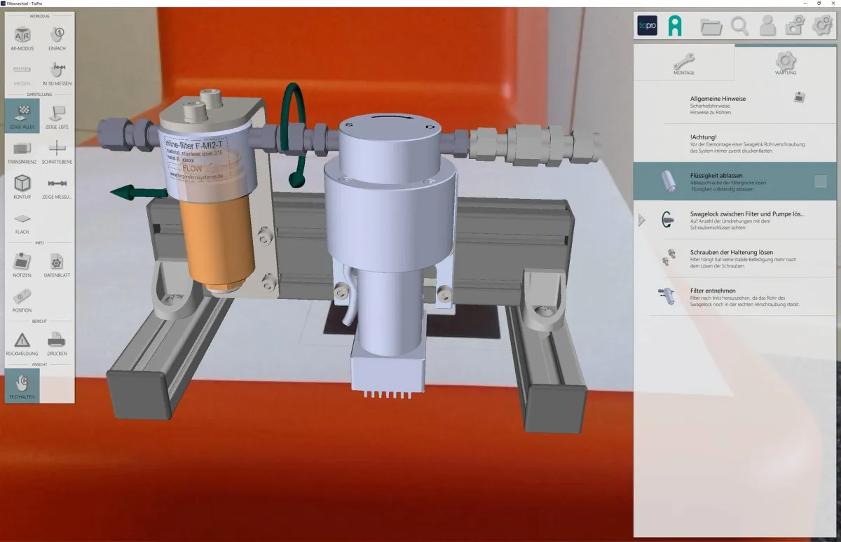 Augmented Reality auf Basis des Digitalen Zwilling im Einsatz der Instandhaltung / Quelle: Trebing+H